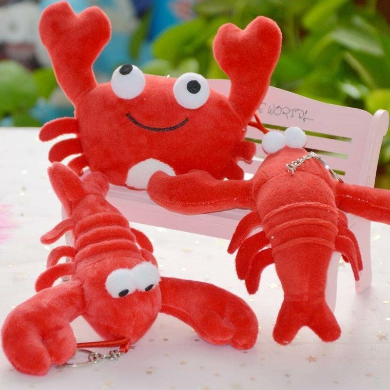 Animals 4.5" Cute Lobster and Crab Keychain Plush Toys | Lobsters Animals (K-O) Animals