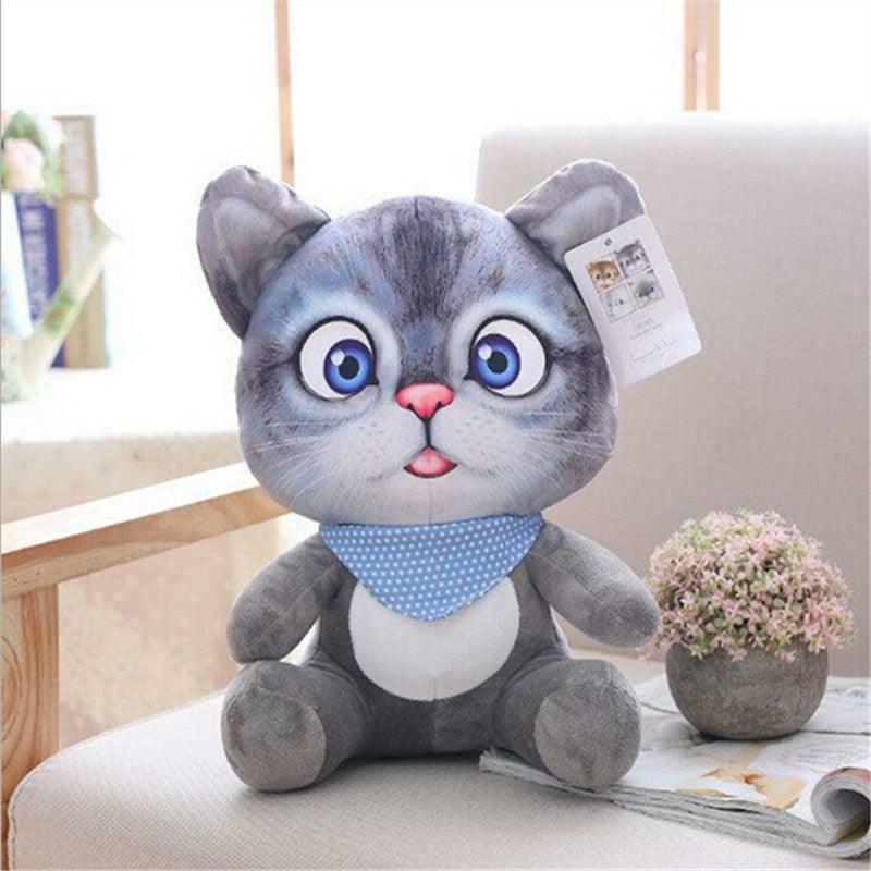 Animals 8" 3D Cat Toy Kawaii Plush Animal Doll | 20cm | Cats Animals (C-E) Animals