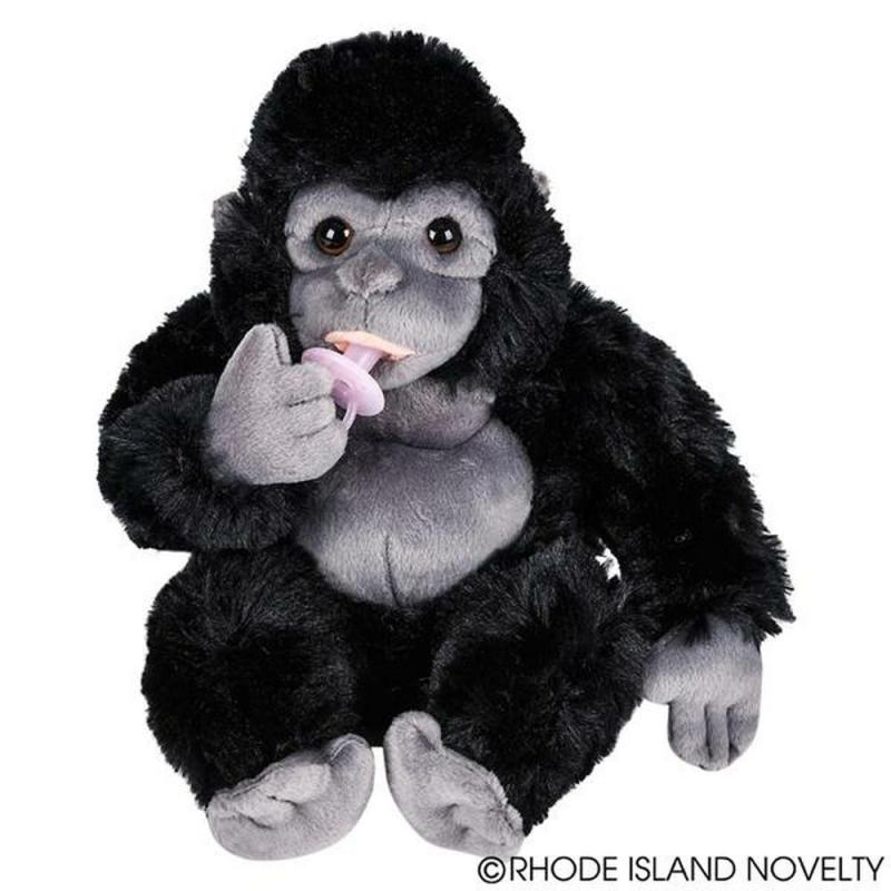 Animals 8" Animal Den Baby Gorilla W/Pacifier Plush | Monkeys Animals (K-O) Animals