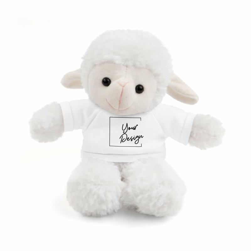 Animals 8" Lamb Plush w/ Custom Tee | Sheep Animals (S) Animals