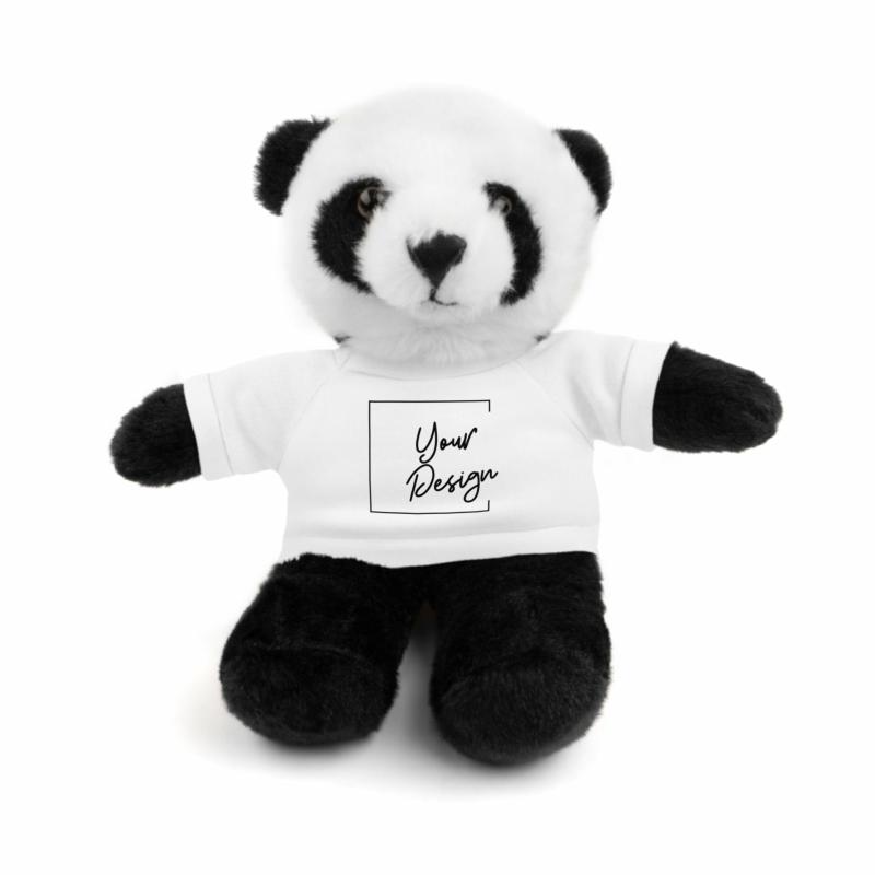 Animals 8" Panda Plush w/ Custom Tee | Pandas Animals (P-R) Animals