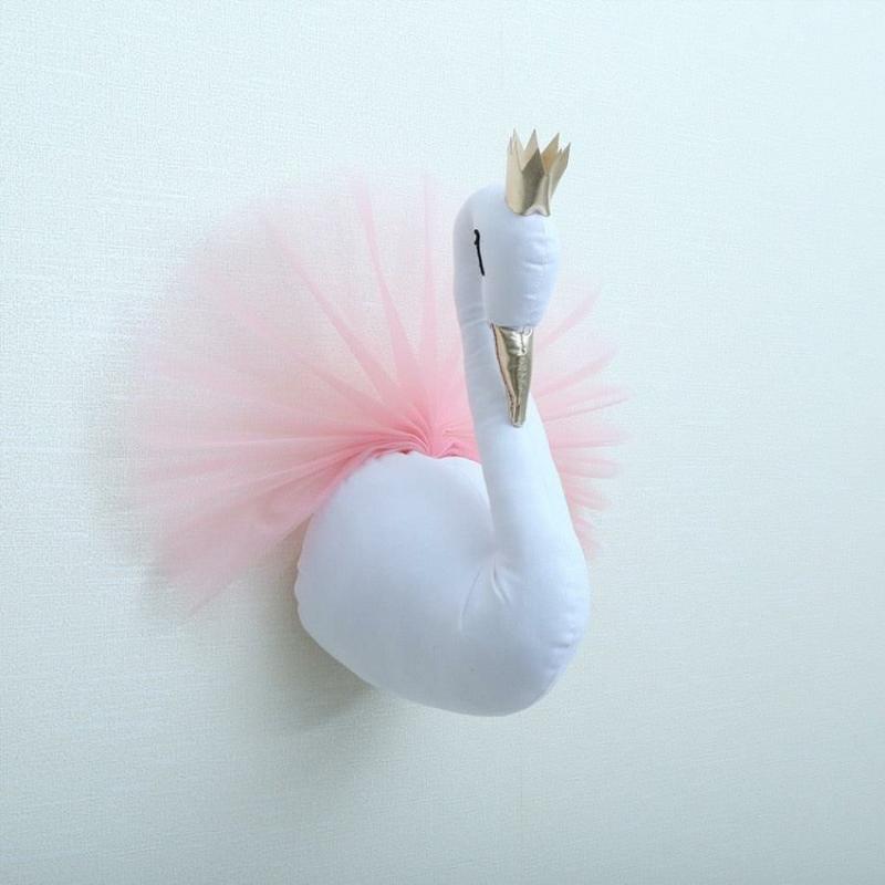 Animals Beautiful Swan Stuffed Animals Plush Dolls Wall Hanging Decor for Baby Nursery | Swan Animals (S) Animals