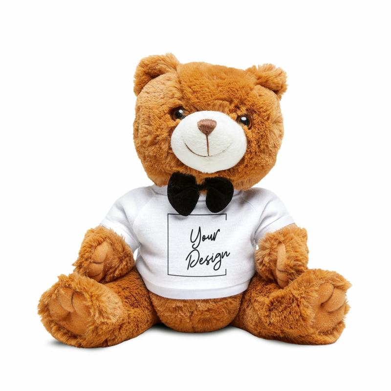 Animals Bowtie Teddy Bear w/ Custom Tee | Teddy Bears Animals (T-Z) Animals