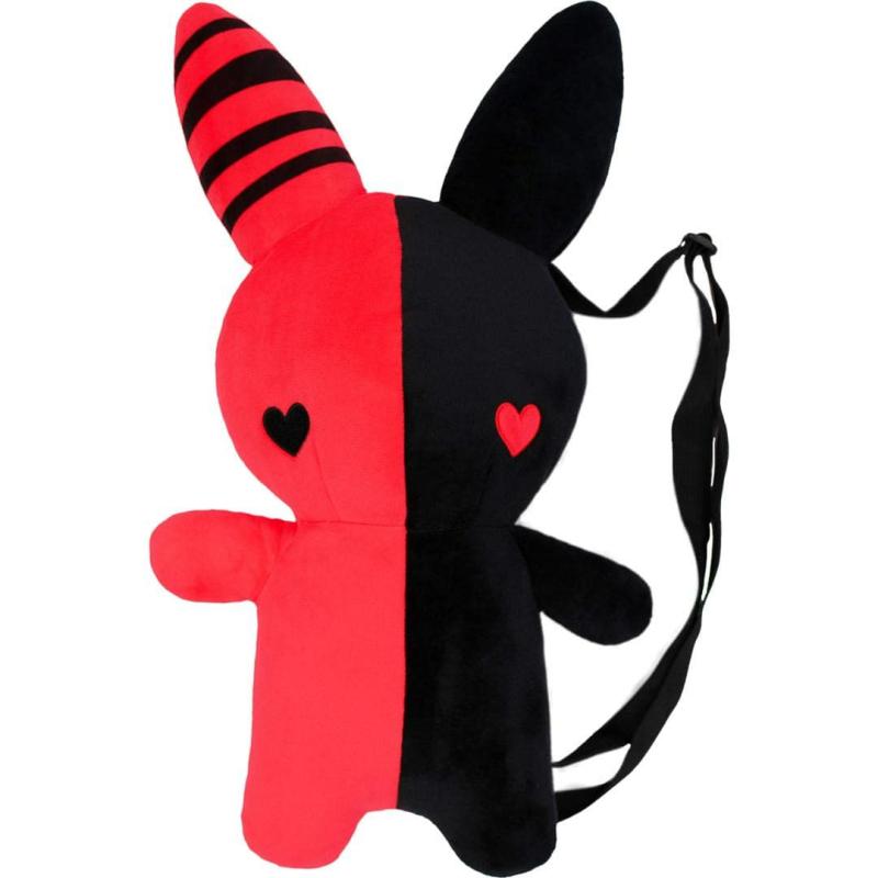 Animals Bunny Plush Backpack 20" (Red/Black) | Bunnies Animals (A-B) Animals