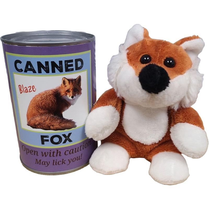 Animals Canned Gifts – Canned Fox | Stuffed Animal Plush w/Funny Jokes | Gift | Fox Animals (F-H) Animals