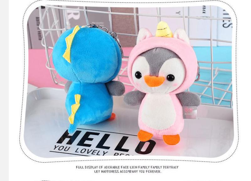 Animals Cosplay Penguin Plush Animal Keychain | 4In | Penguins Animals (P-R) Animals