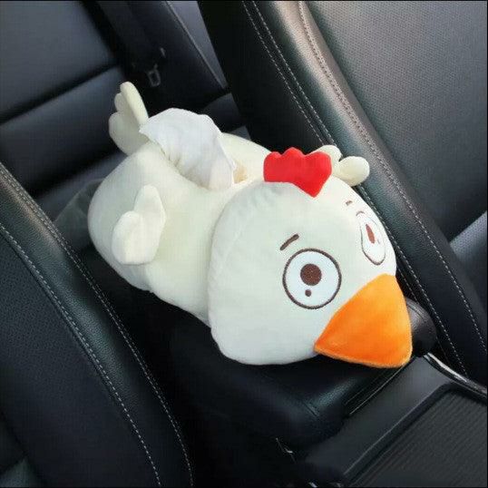 Animals Creative Cartoon Plush Chicken Car Armrest | Chicken Animals (C-E) Animals