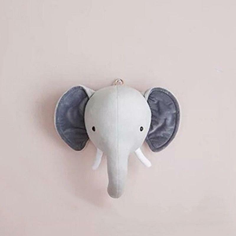 Animals Cute Animals Elephant Head Stuffed Plush Doll Kids Bedroom Decor | Elephants Animals (C-E) Animals