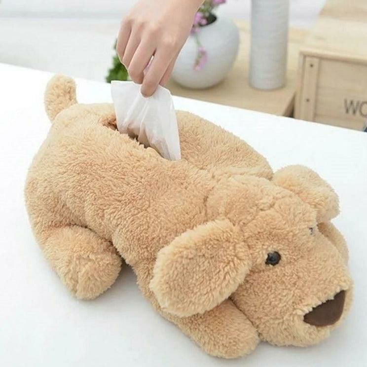 Animals Cute Cartoon Plush Teddy Dog Tissue Cover Box | Teddy Bears Animals (T-Z) Animals