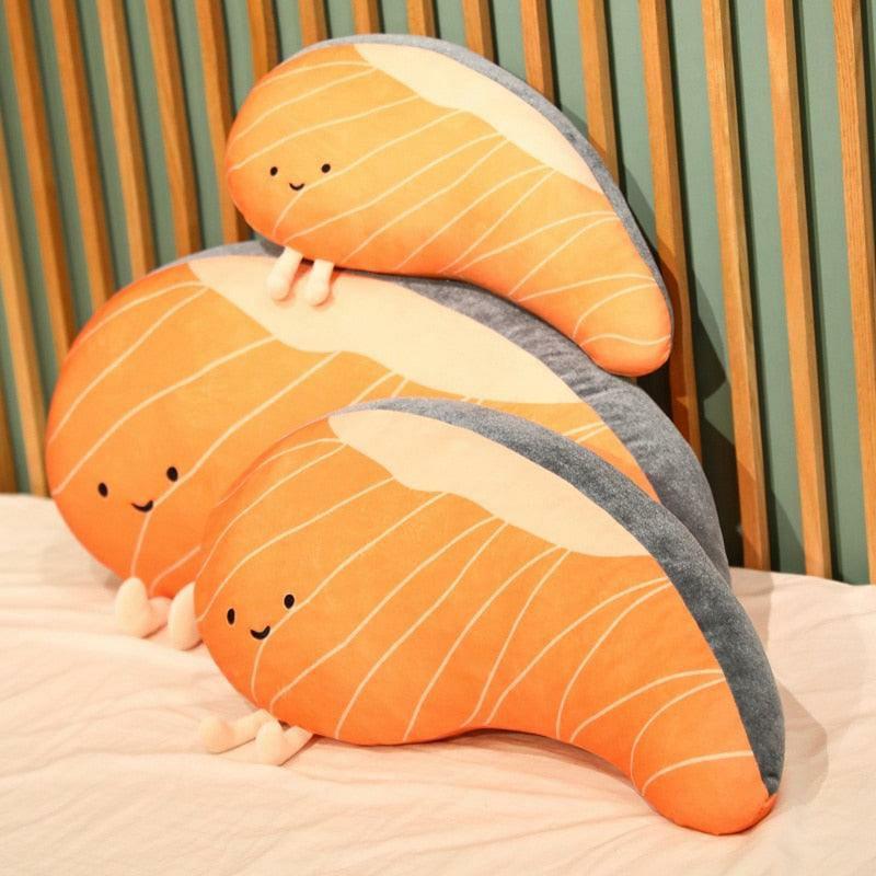 Animals Cute Cartoon Salmon Sashimi Pillow | 25In | Fish Animals (F-H) Animals