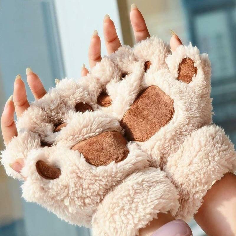 Animals Cute Cat Claw Paw Plush Mittens | Cats Animals (C-E) Animals