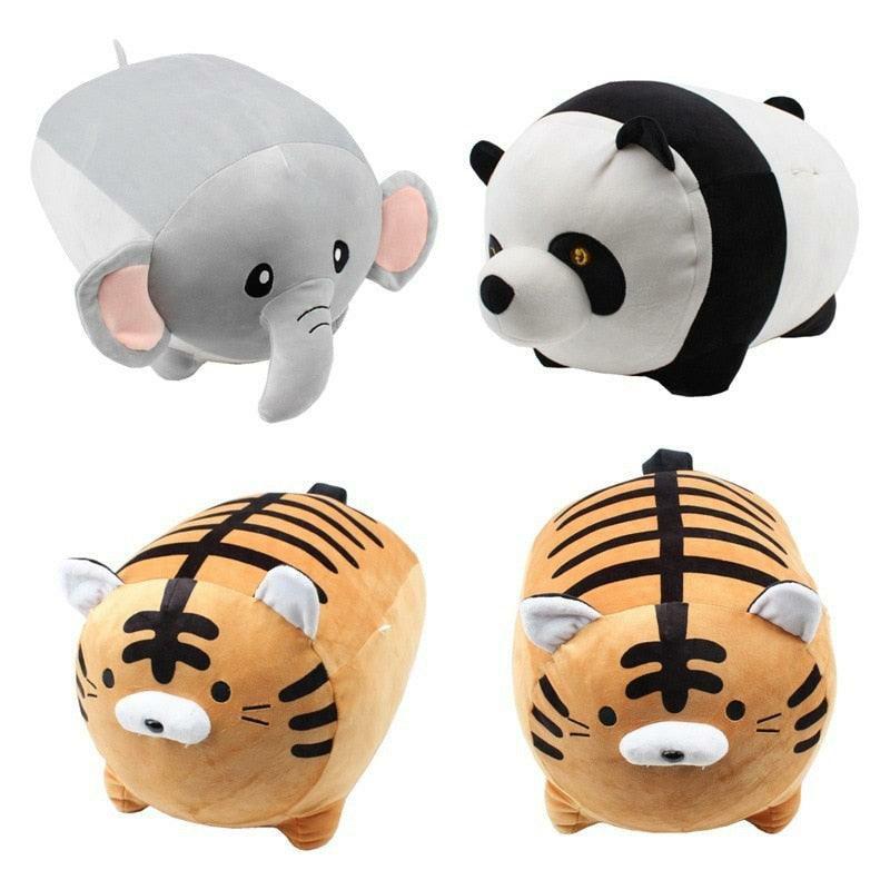 Animals Cute Chubby Panda Elephant Tiger Pillow Plush toy | 19In | Pandas Animals (P-R) Animals