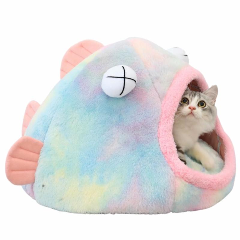 Animals Cute Colorful Fish Cat Nest Bed | 15In | Fish Animals (F-H) Animals