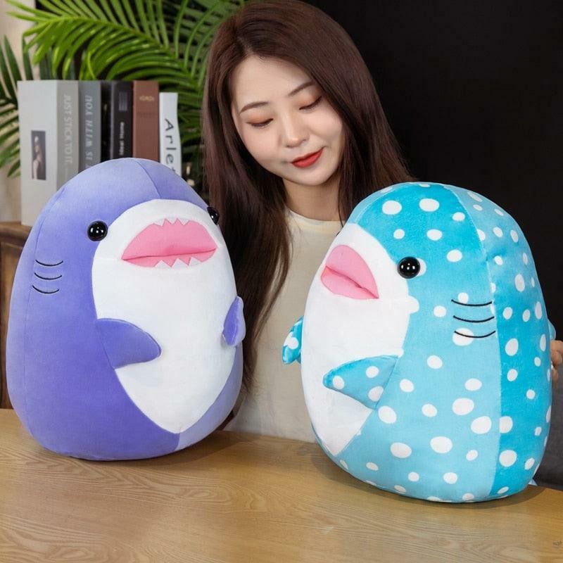 Animals Cute Rounded Shark and Spotted Whale Plush Toys | 15In | Whales Animals (T-Z) Animals