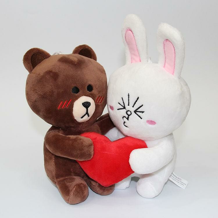 Animals Cute Teddy Bear and Bunny in Love Plush Doll, Valentines Day Plush Toy | Teddy Bears Animals (T-Z) Animals