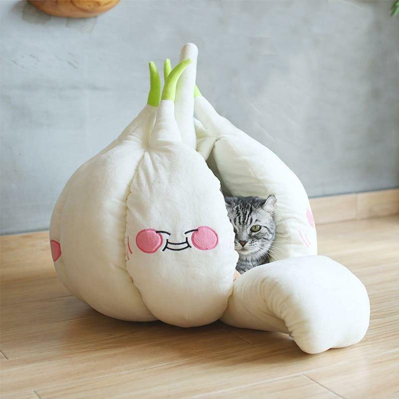 Animals Funny Garlic Cat Bed, Soft warm pet bed | 55 x 55 x 50cm | Dogs Animals (C-E) Animals