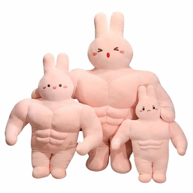 Animals Funny Muscle Bunny Plushies | 19In | Bunnies Animals (A-B) Animals