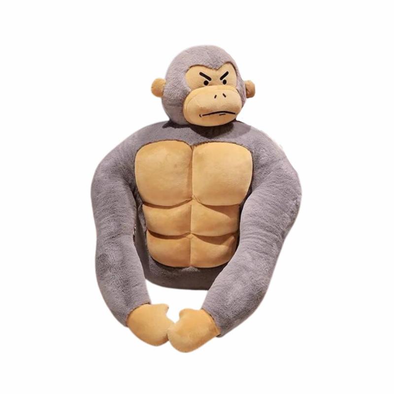 Animals Funny Muscle Monkey Plush Pillow | 25In | Monkeys Animals (K-O) Animals