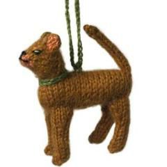 Animals Hand Knit Alpaca Wool Christmas Ornament – Abyssinian Cat | Llamas Animals (K-O) Animals