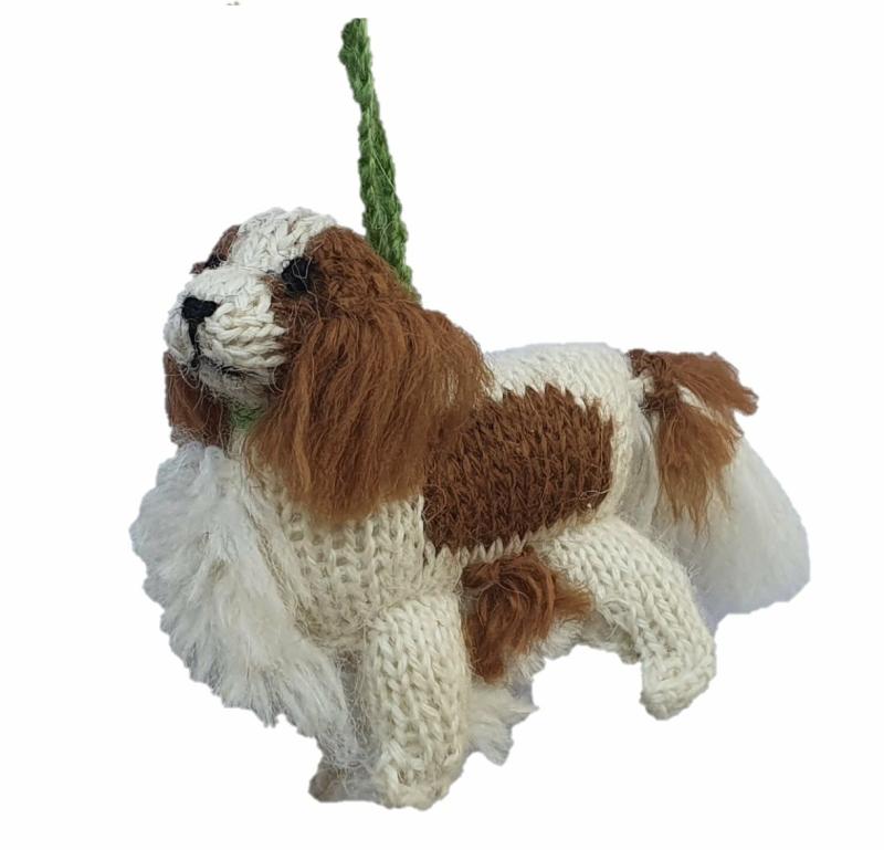 Animals Hand Knit Alpaca Wool Christmas Ornament – Cavalier King Charles Dog | Llamas Animals (K-O) Animals