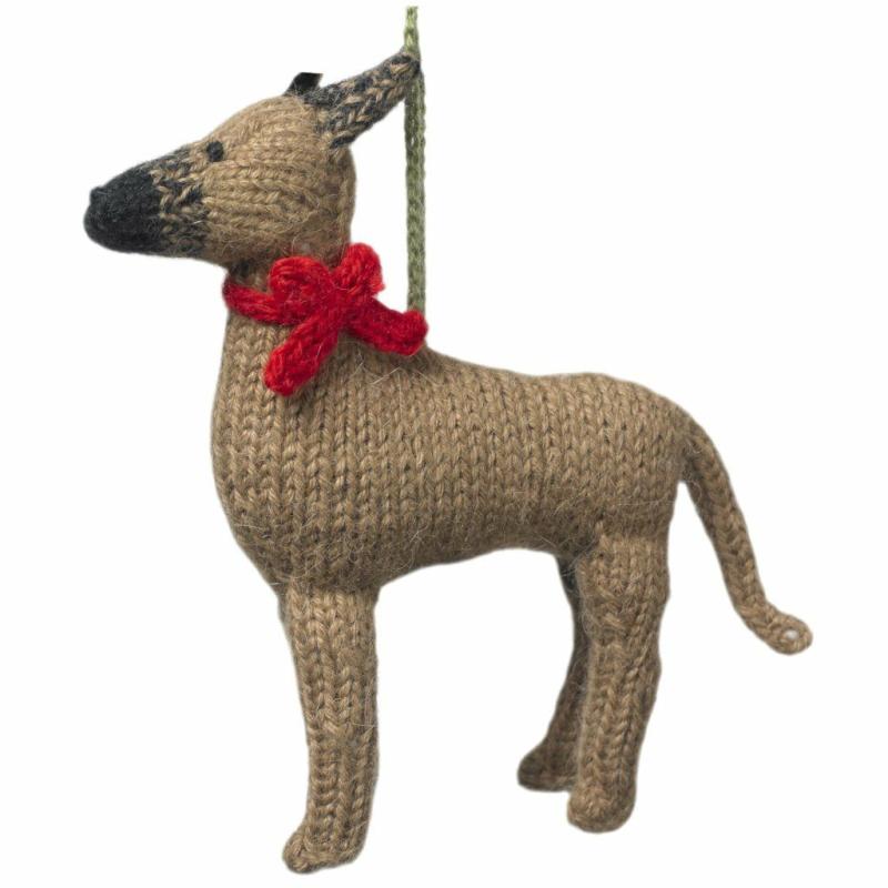 Animals Hand Knit Alpaca Wool Christmas Ornament – Great Dane Dog | Llamas Animals (K-O) Animals