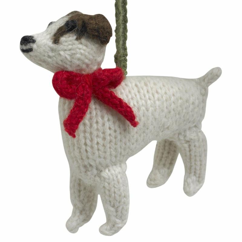 Animals Hand Knit Alpaca Wool Christmas Ornament – Jack Russell Terrier Dog | Llamas Animals (K-O) Animals