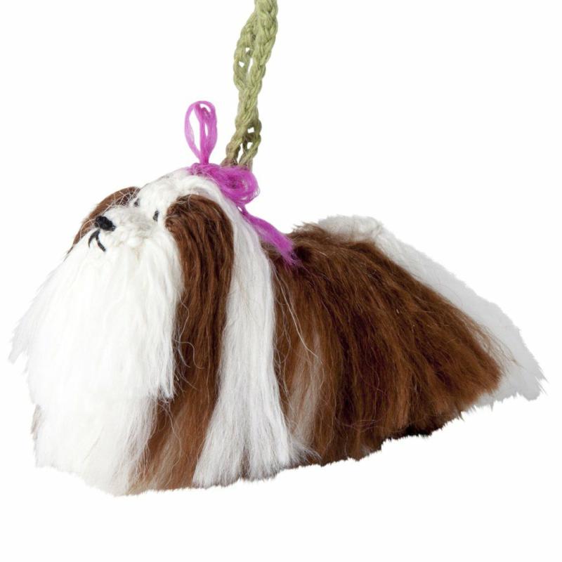 Animals Hand Knit Alpaca Wool Christmas Ornament – Shih Tzu Dog | Llamas Animals (K-O) Animals