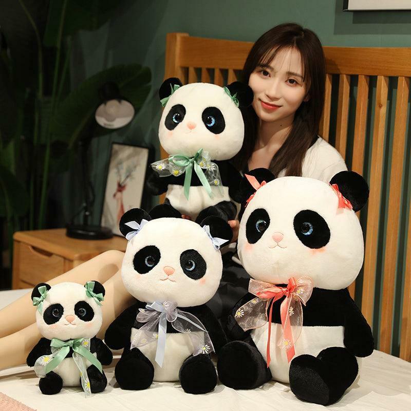 Animals Kawaii Bow Panda Plush Toys | 14In | Pandas Animals (P-R) Animals