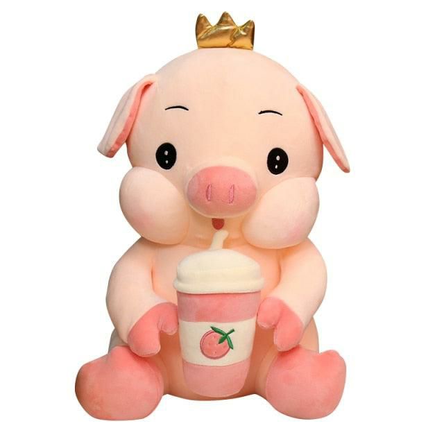 Animals Kawaii Strawberry Milkshake Piggy Plushie | 21In | Pigs Animals (P-R) Animals