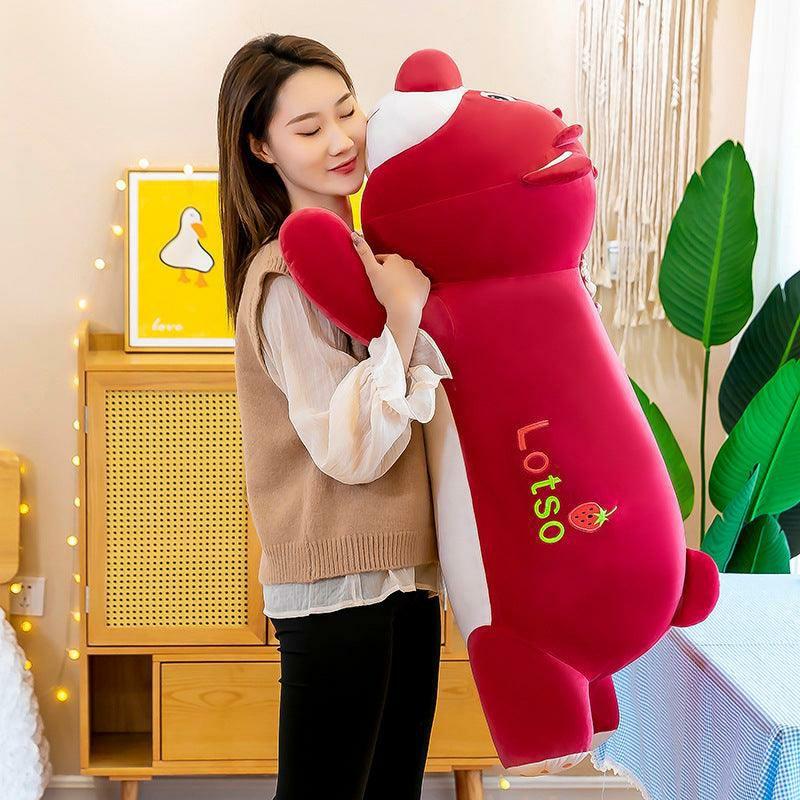 Animals Long Leg Red Bear Rest Pillow | 43In | Teddy Bears Animals (T-Z) Animals