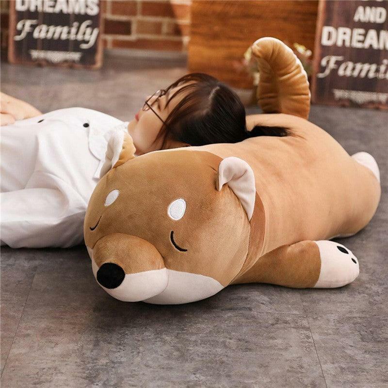 Animals Lying Shiba Inu Dog Plush Pillow | 31In | Shiba Inu Dog Breeds Animals