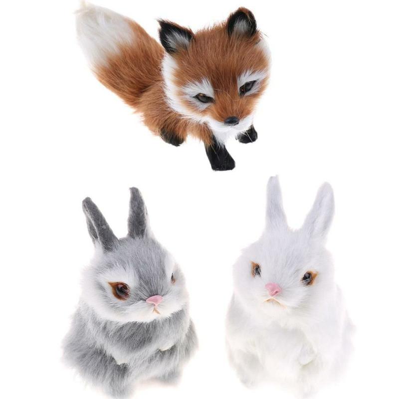 Animals Mini Pocket Realistic Fox & Bunny Figures | Fox Animals