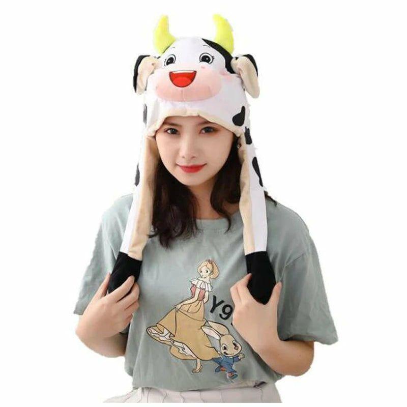 Animals Moo-vable Ears Cow Plush Hat | Cows Animals (C-E) Animals