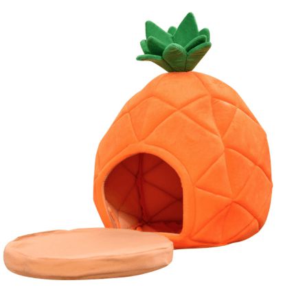 Animals Orange Pineapple Cat Bed | L | Dogs Animals (C-E) Animals