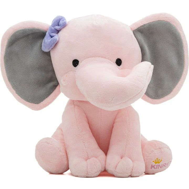 Animals Pink Elephant Stuffed Animal – Stuff Animal Plush Toy 9" | Elephants Animals (C-E) Animals