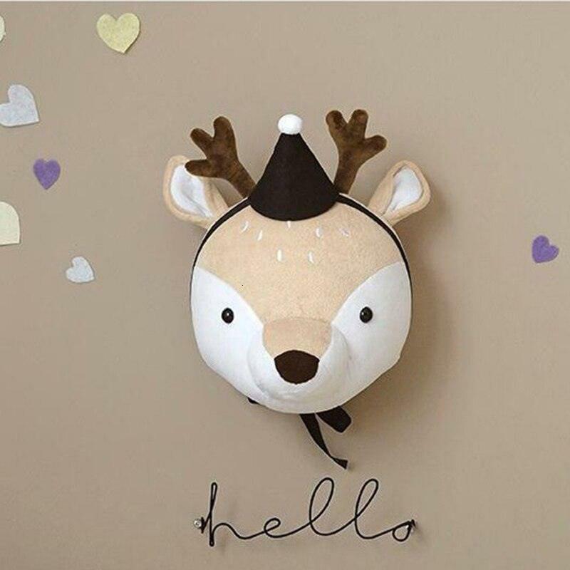 Animals Plush Animal Heads Elephant Bear Deer Wall Decor For Children Room | Teddy Bears Animals (T-Z) Animals