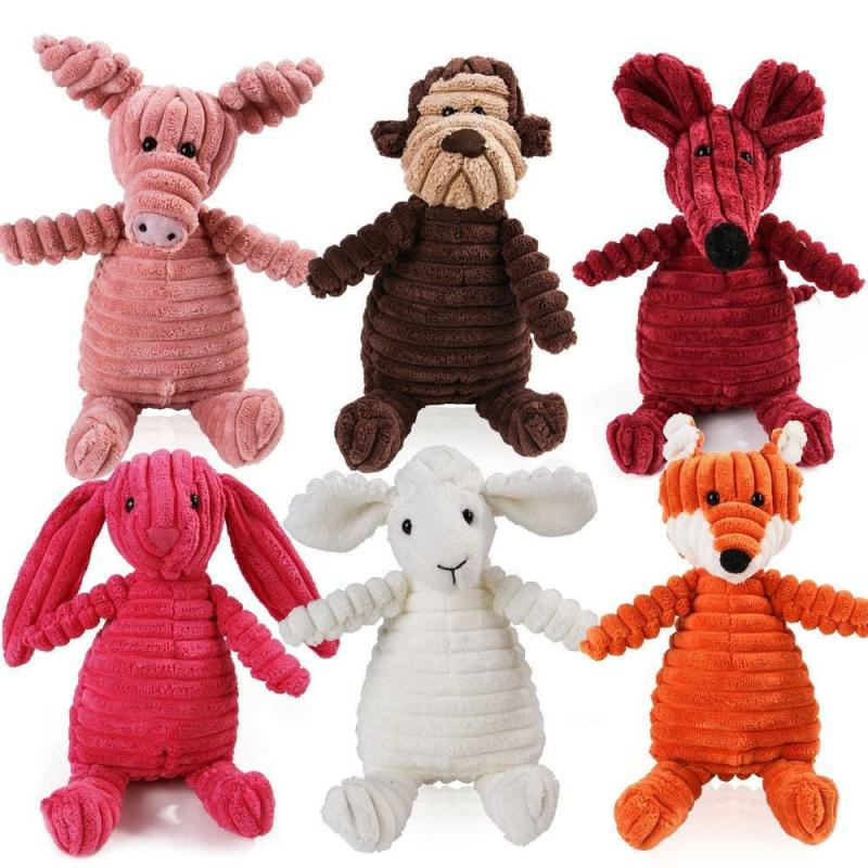 Animals Plush Corduroy Dog Toys | M | Rhinos Animals (P-R) Animals