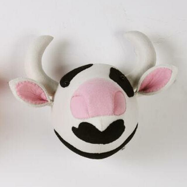 Animals Plush Cow Animal Trophy Head Wall Mounts | Cows Animals (C-E) Animals