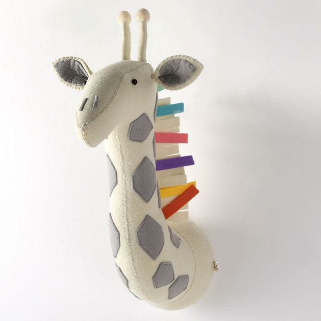 Animals Plush White Giraffe Animal Trophy Head Wall Mounts | Giraffe Animals (F-H) Animals