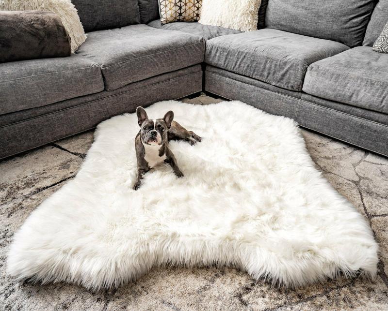 Animals PupRug™ Animal Print Memory Foam Dog Bed – Polar Bear Faux Hide | Junior (40In L X 35In W) | Teddy Bears Animals (T-Z) Animals