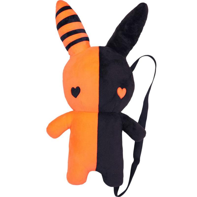 Animals Rabbit Plush Backpack (20" Orange/Black) | Bunnies Animals (A-B) Animals