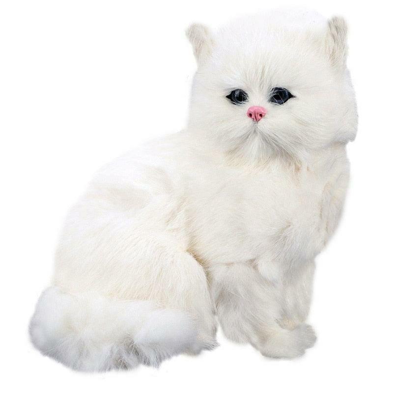 Animals Realistic Cute Stuffed Plush White Persian Cats Toys | Cats Animals (C-E) Animals