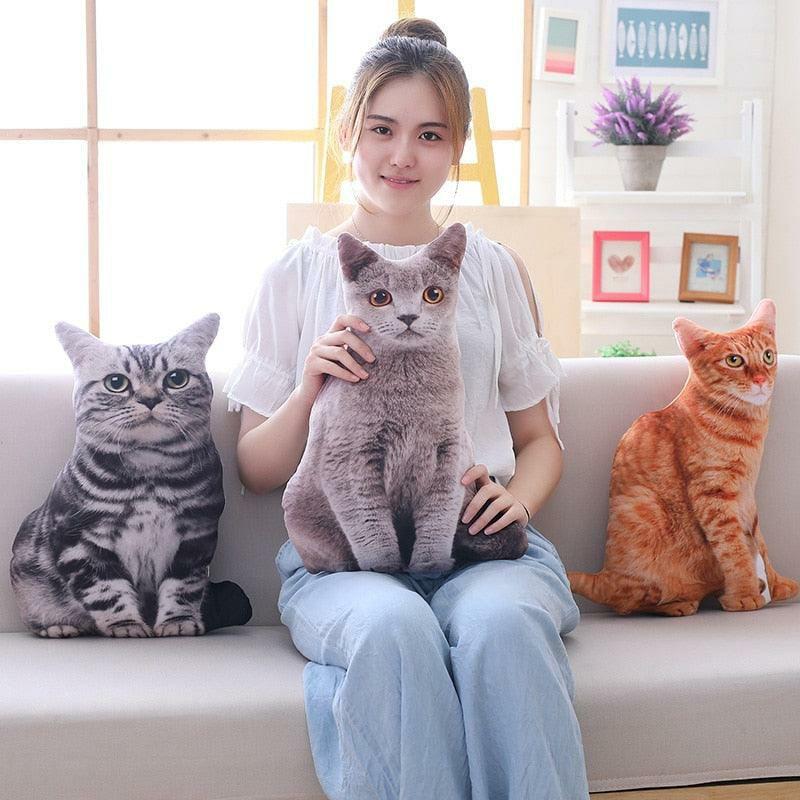 Animals Realistic Simulation Cat Plush Pillows | Cats Animals (C-E) Animals