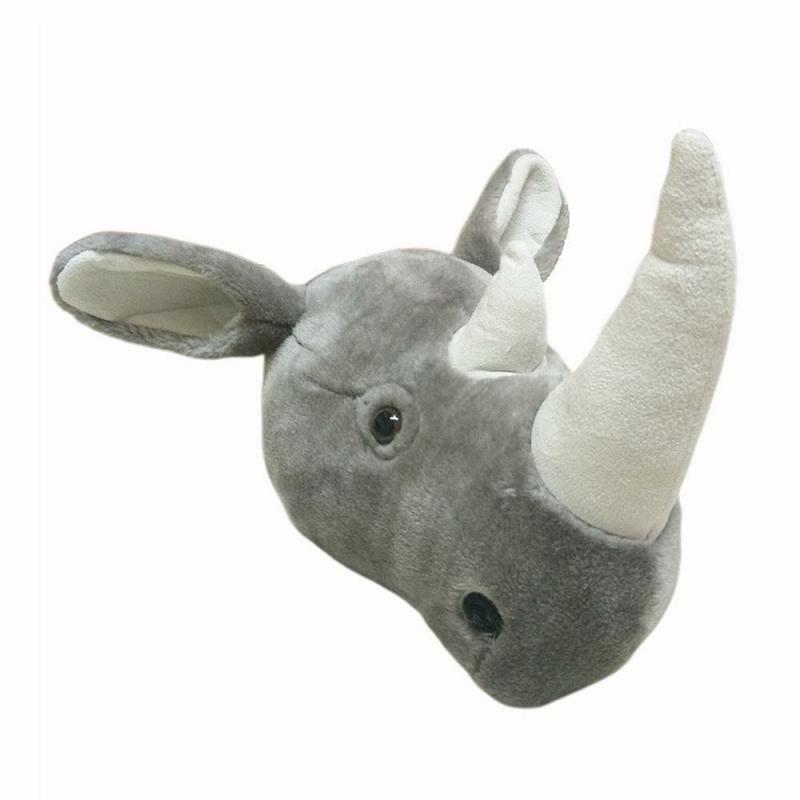 Animals Rhino Stuffed Animal Head Wall Decor | Rhinos Animals (P-R) Animals