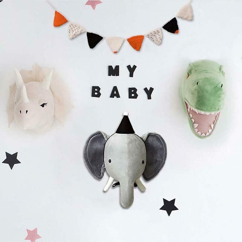 Animals Room Decoration Dinosaurs & Animal Heads Wall Decor Stuffed Plush Toys | Dinos Dinos Animals