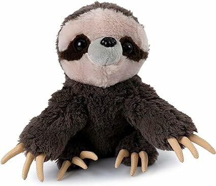 Animals Sloth Plush Dark Brown Stuffed Animal 9" | Sloths Animals (S) Animals