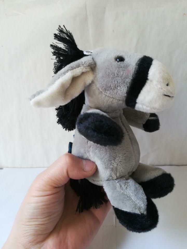 Animals Small 7" Gray Donkey Plushie | Donkey Animals (C-E) Animals