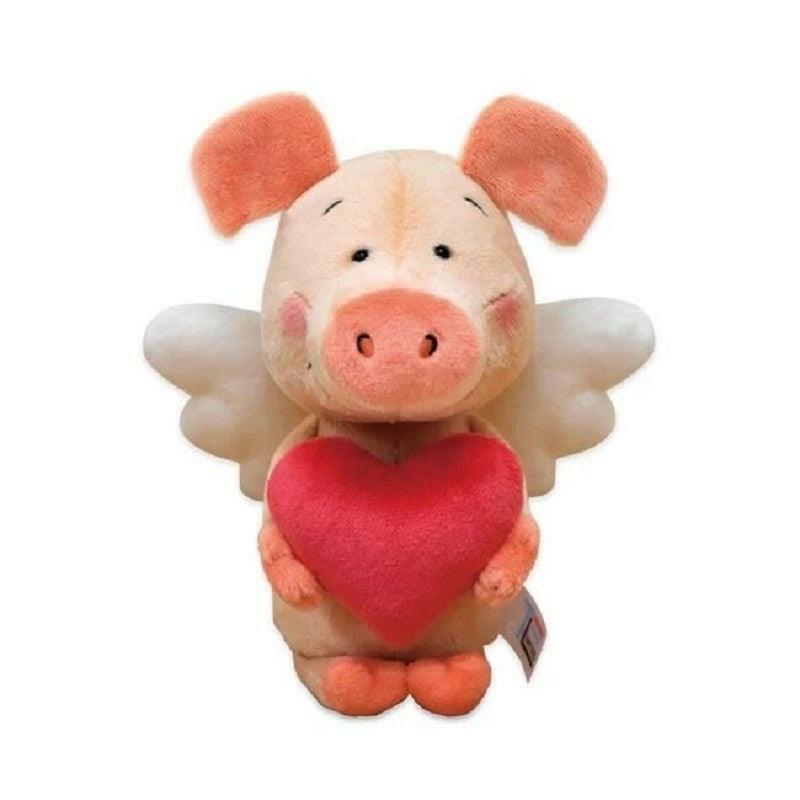 Animals Small Pig Welby Angel Love Heart, Plushie Doll Stuffed Toy Animal | 30cm | Pigs Animals (P-R) Animals