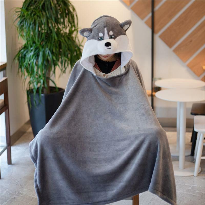 Animals Soft and Funny Animal Cosplay Blanket Cloaks | 5’7In | Husky Dog Breeds Animals