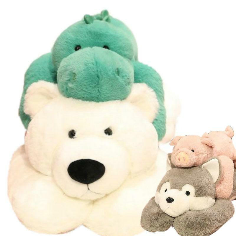 Animals Super Kawaii Resting Animal Plushies | 28In | Husky Dog Breeds Animals